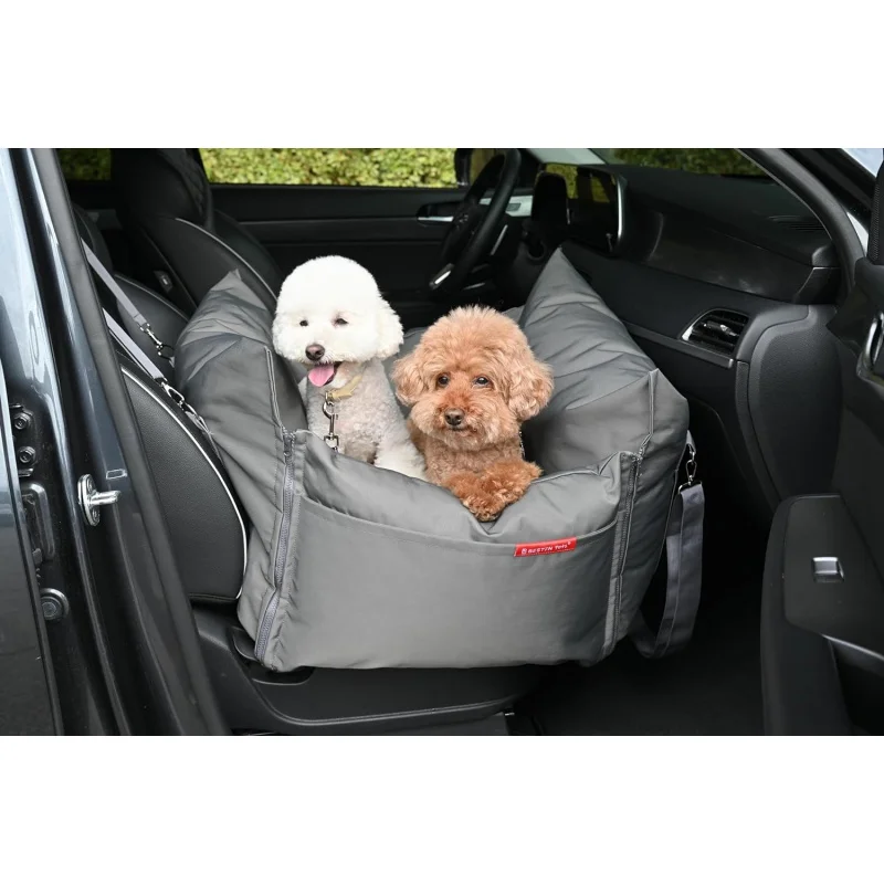 

Pet Car Booster Seat for Large Dog and Cat Bumper Cushion Bed with Harness for Long Drive Made of Scratch-Resistant and Water-Re