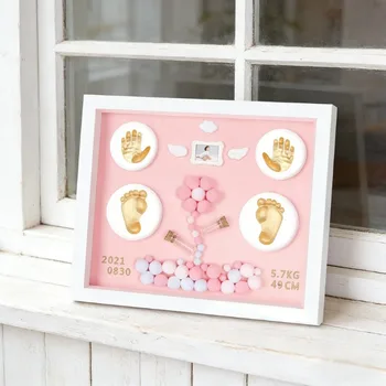 Kit per impronte di impronte di impronte a mano per bambini Impronta di mani Fango per bambini e impronte di bambini Souvenir Stampo per mani e piedi per bambini Regalo di cento giorni