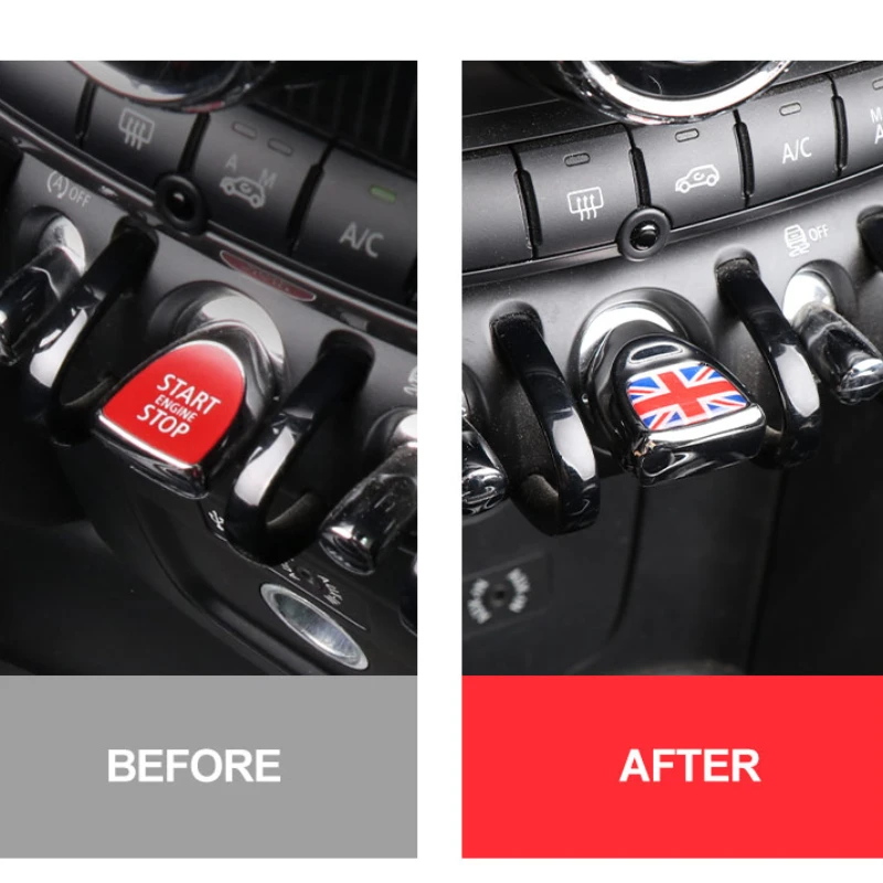 

Для Mini Cooper F54 F55 F56 F57 F60 наклейки с одной кнопкой на пусковую крышку двигателя автомобильного стайлинга интерьера детской отделки автомобильные аксессуары