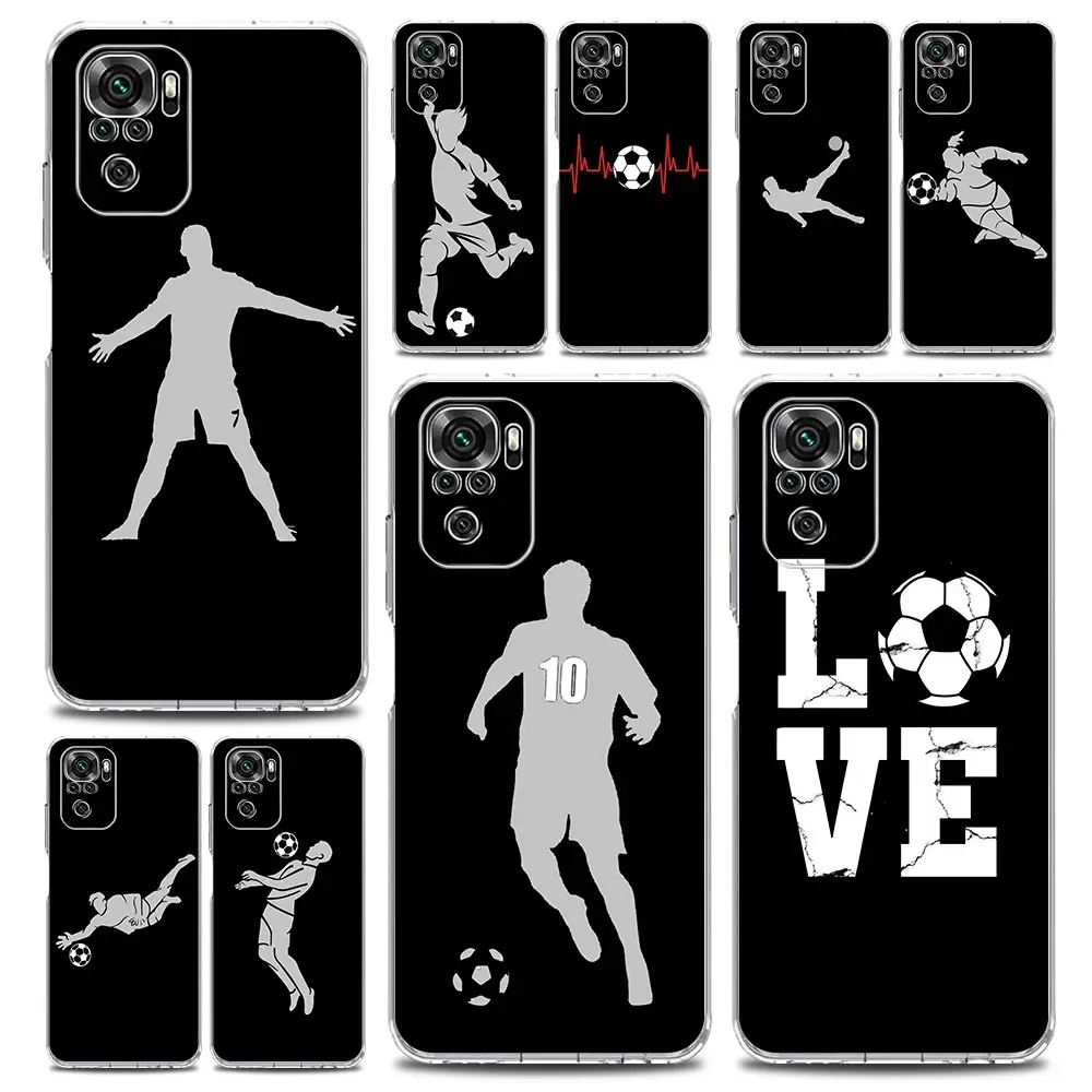 Football Player Soccer Art Soft Clear Phone Case