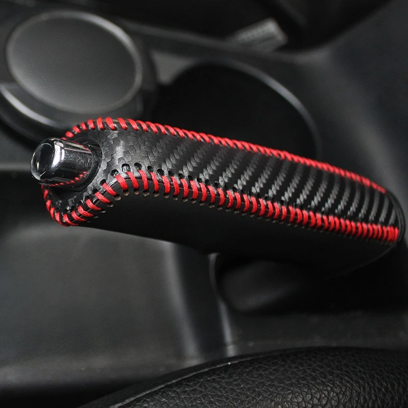 1pc Suitable For Modern10 11 12 13 14 15 Ix35 Gear Lever Cover Carbon Fibre Hand Brake 8th Gear Breathable Interior Accessories