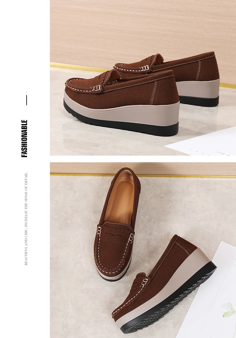 Shoes Woman Fashion Women Shoes Casual Heighten Breathable PU Leather Walking Sneakers Platform Ladies Shoes zapatos de mujer – Detail 14