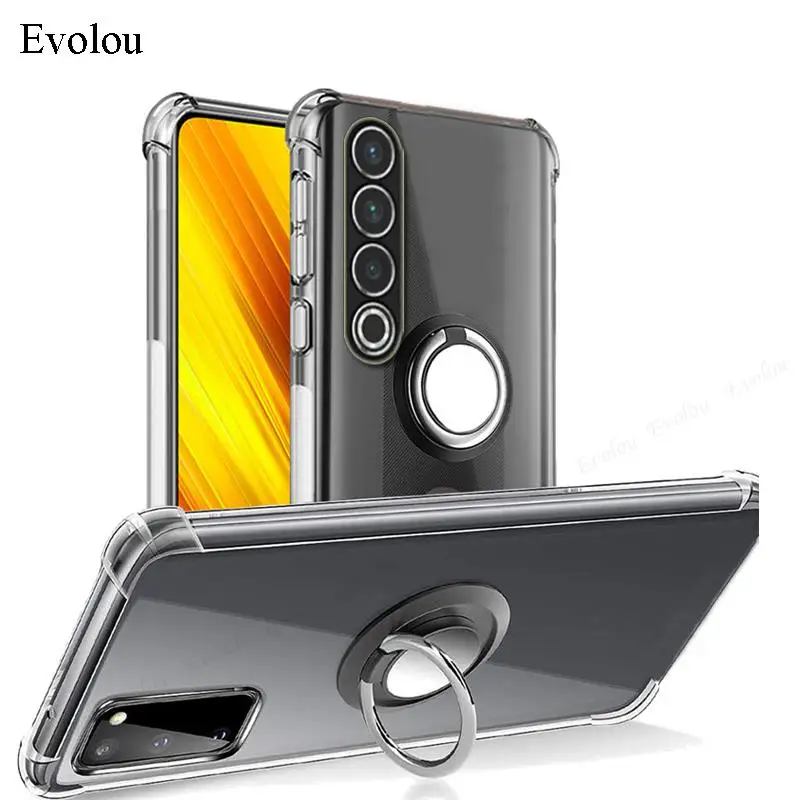 Custodia Porta Anello In Metallo Per Meizu 20 Infinity 20 Pro Custodie Per Telefono Antiurto In Silicone Morbido Trasparente Per Meizu 18S Pro 18X 17