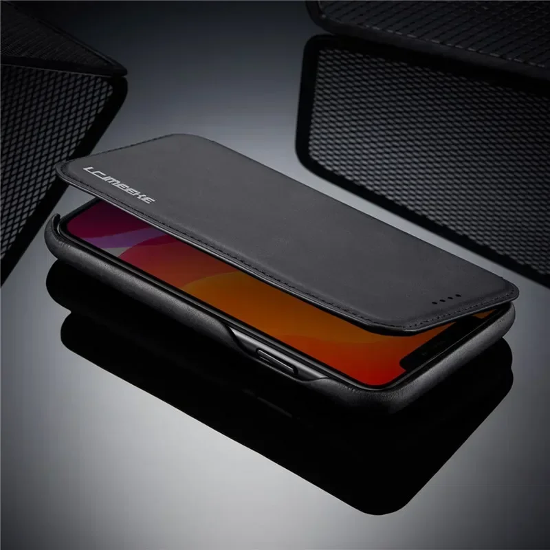 LC.imeeke Magnetic Flip Leather Phone Case For iPhone 13 12 11 14