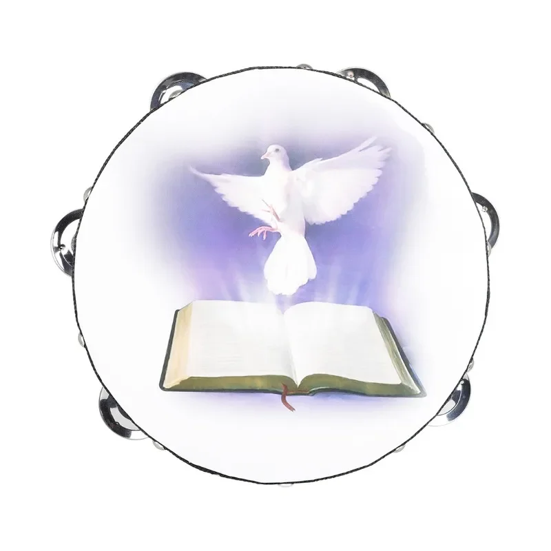 

Оптовая продажа, 8-дюймовый двухслойный ручной Тамбурин с кольцом, колокольчик с кольцом, оборудование для раннего развития, ручное кольцо d