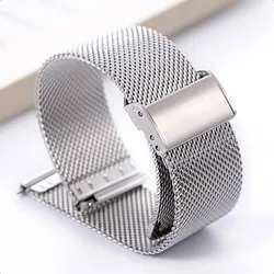 Elegant Milanese Mesh Stainless Steel Watch Band with Quick Release - 22mm (Silver)