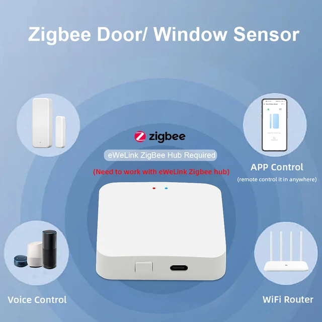 ZigBee Door Window Sensor eWeLink APP Smart Home Security Protection Door Open Closed Detector for Alexa Google Yandex Alice 4
