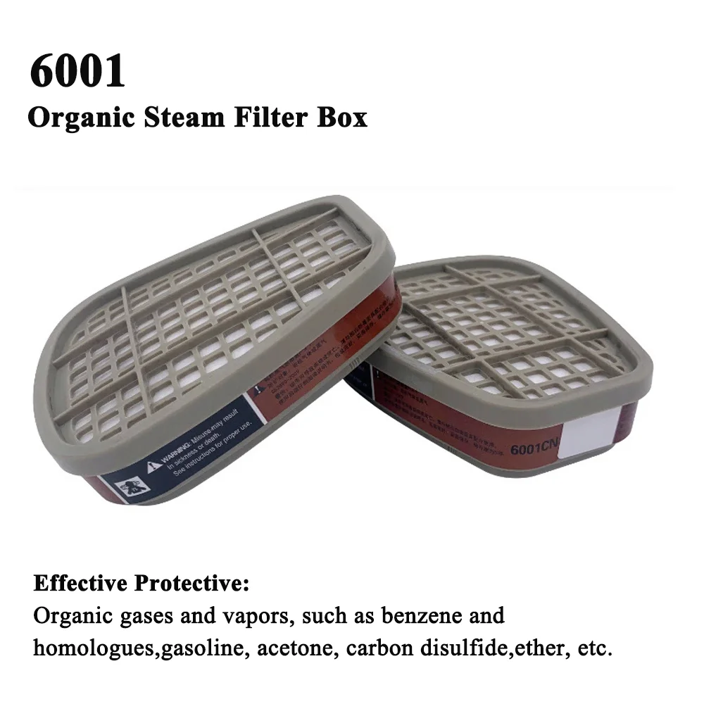 Gas Mask Dust Mask Gas Respirator Face Respirator Half Face Respirator Mask Dustproof Respirator Respirator Filter Respirator Accessory Respirator Filter Cotton Gas Mask Filter 6001 Cartridge Box 5N11 Cotton Filters Set