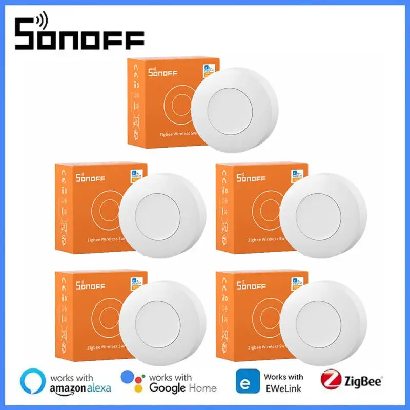 

Беспроводной переключатель SONOFF Zigbee, умная сцена, двухсторонний контроллер, бытовая техника через EWeLink для умного дома, работает с Alexa