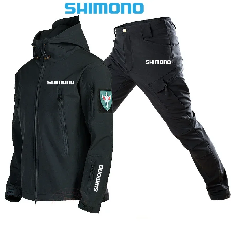 

2023 Fishing Jackets Men Spring Winter Fishing Clothing Windproof Waterproof Thermal Military Clothes Outdoor Fishing set