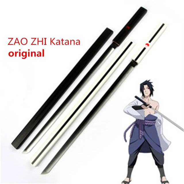 ZAOZBottles-Épée Cosplay Anime Sasuke Katana, Noir, Blanc, Style Chaud,  Arme, Accessoire, Jouer, Modèle PU, 95cm - AliExpress