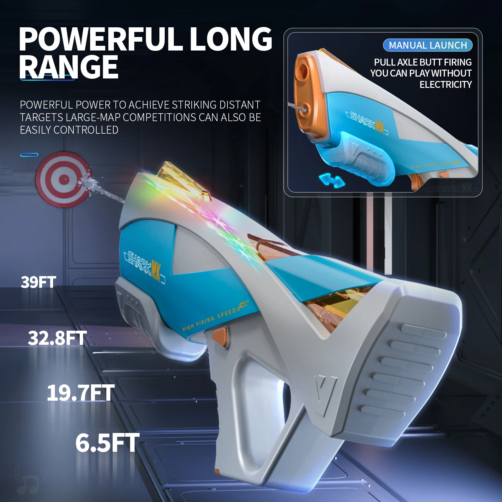 New Electric Water Gun Toys Yacht Space Water Gun Full Automatic Summer Shoot Beach Outdoor For Children Boys Girl Adults Gift 2