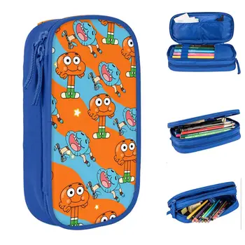 Gumballs Gum Ball Watterson incredibili astucci per matite per cartoni animati borsa per portapenne classica custodia per bambini di grandi dimensioni astucci per la scuola 1