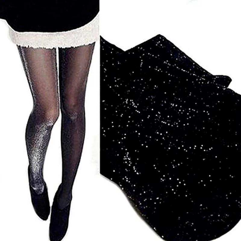 Calze Lunghe Sopra Il Ginocchio Lucide Moda Donna Calze Alte Glitterate Calze Regalo Fantasia Collant Per Calze Da Donna