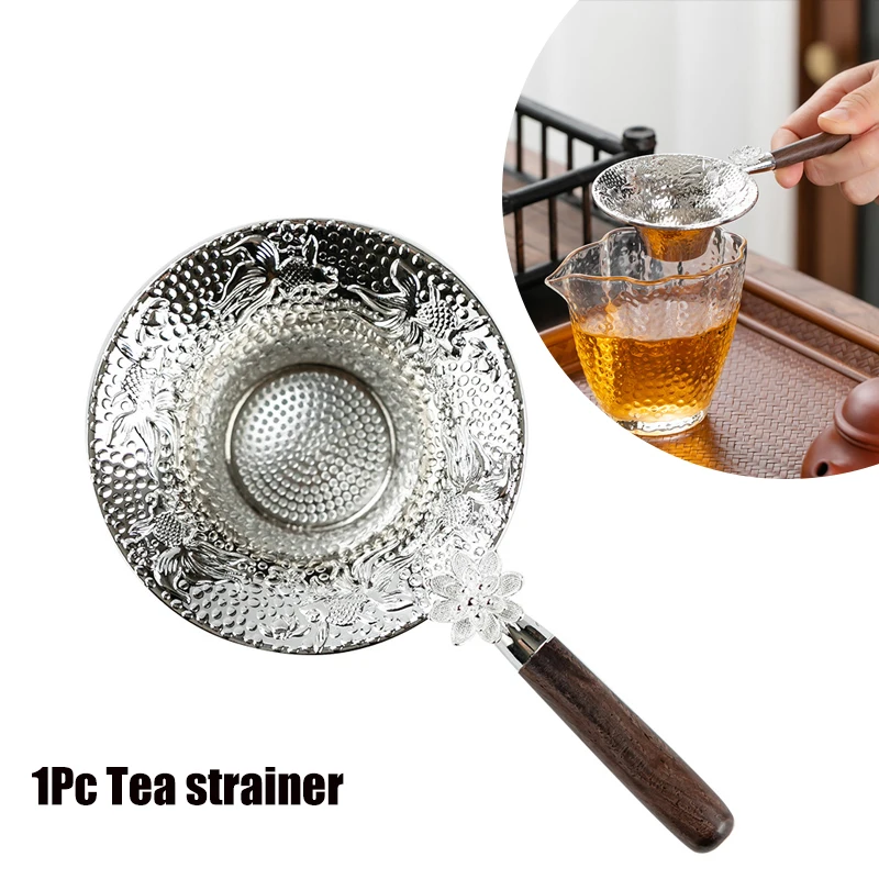 Tea Infuser Strainer Filter Mental Mesh Stainless Steel Sieve Teaware Lace Drain Useful Kitchen Accessories