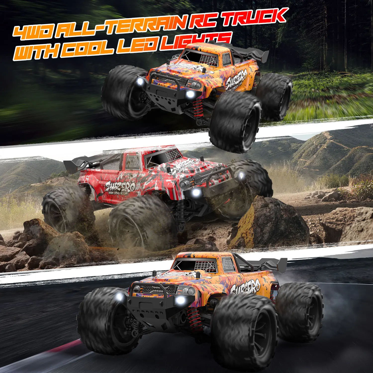 9500E 1:16 40KM/H Dual Motor 2.4G RC Drift Car 4WD Electric High Speed Racing Remote Control Off Road Car Toys for Kids Gift 5
