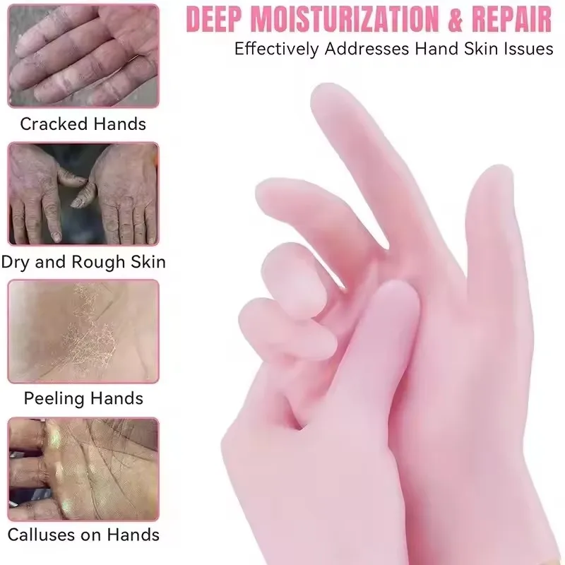 Moisturizing silicone gel socks for dry cracked feet 2 pack
