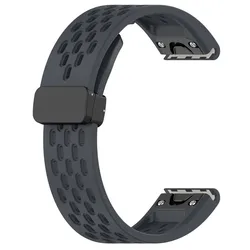 Sports Magnetic Silicone Quick Strap - 22mm & 26mm for 26mm (Gun Metal)