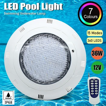 AC 36W 12V Multi Color Swimming LED Pool Lights RGB Underwater Light Waterproof Lamp IP68 High-Quality Pool Lamp 1