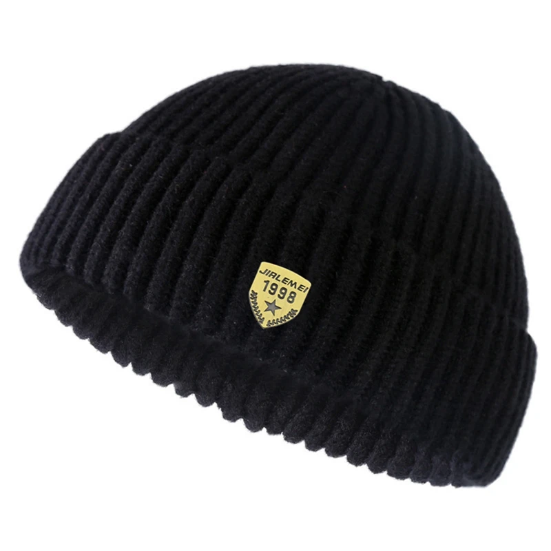 Vīriešu galvaskauss, ielas stils, hiphops bez malām, maiss, melones vāciņš, aproce Docker, zvejnieks, cepures, cepures, siltas, adītas motora pārsegs_voghion.com