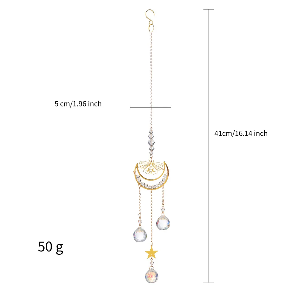 Crystals Suncatcher Butterfly Sun Catchers Colorful Crystal Chandelier Pendant Wall Hanging Tree Window Prism Orname