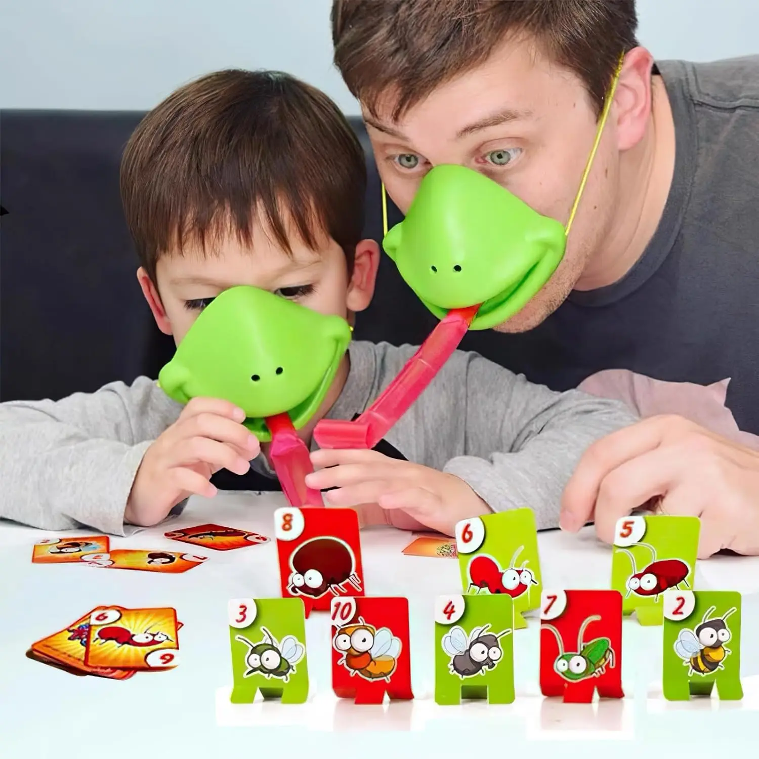 Frog Mouth Tongue Out Board Game Lizard Mask Parent Child Blowing Fun Board Game Puzzle Game Prop 4