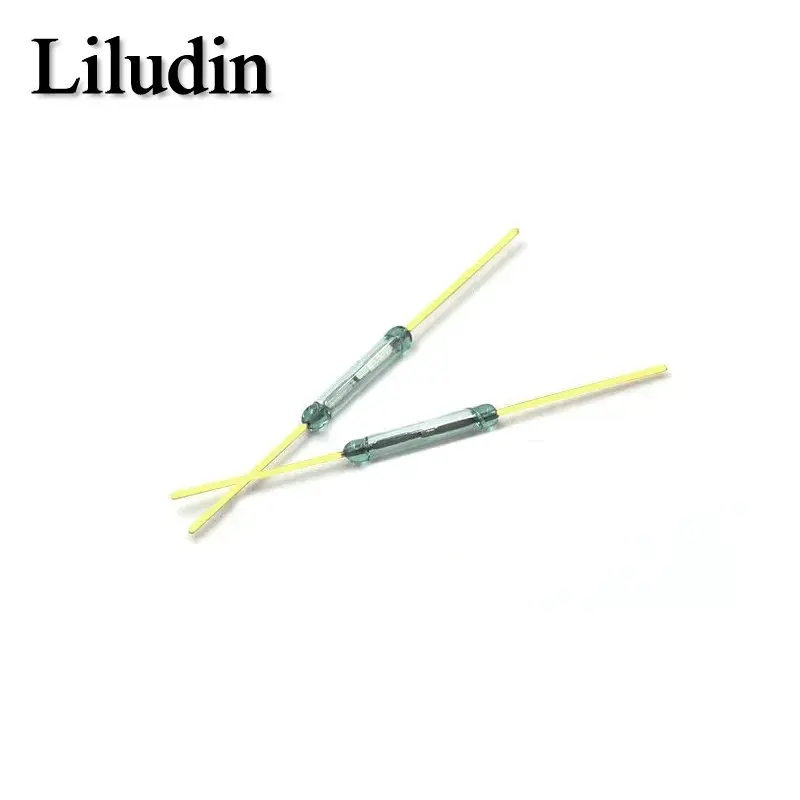 10PCS Reed Switch 2 *14mm Magnetic Control Switch Green Glass Reed ...
