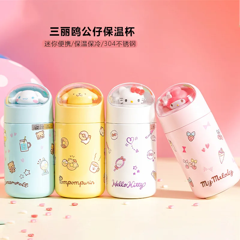 

Sanrio Cartoon 304 Stainless Steel 280ml Cute Donut Hello KT Cinnamoroll My Melody Drink Water Thermos Cup Lovely Girl's Gifts