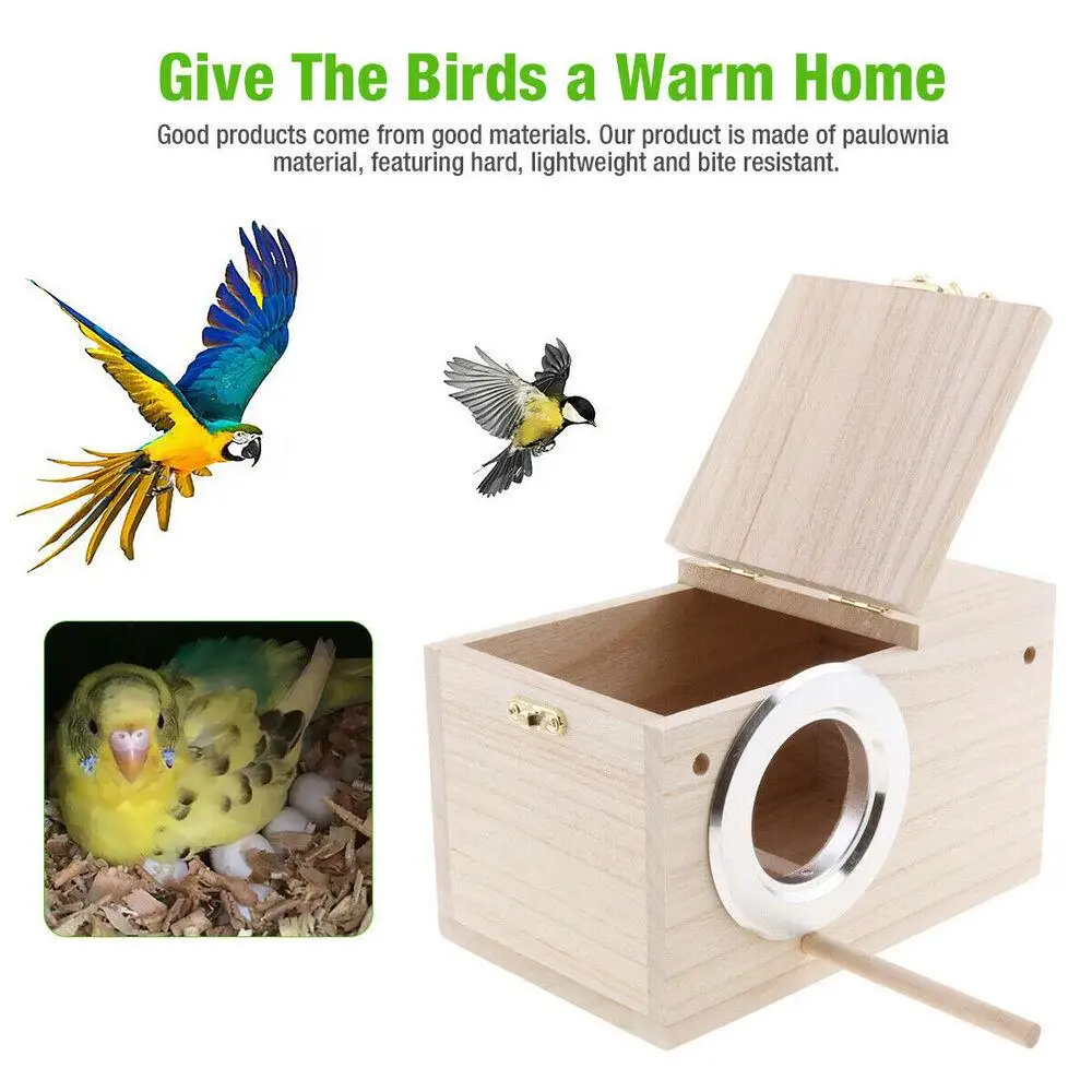 Bird House New Wooden Budgie Security Bird Breeding Box Nesting House Bird supplies Cage Nest