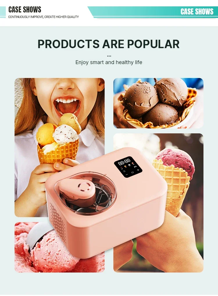 Automatic Ice Cream Maker Machine Portable For Home