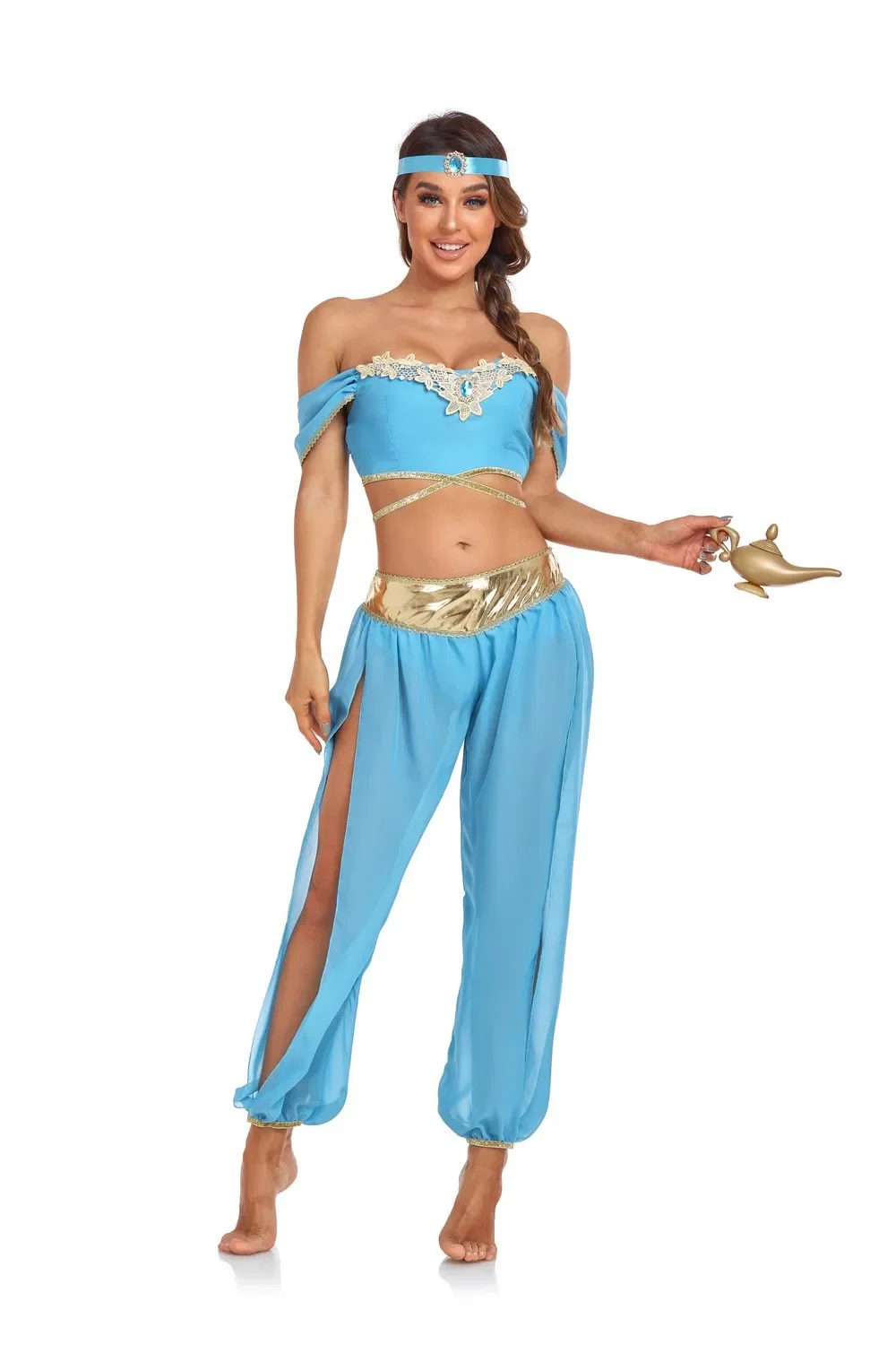 

Halloween Adult Jasmine Princess Cosplay Female Costume