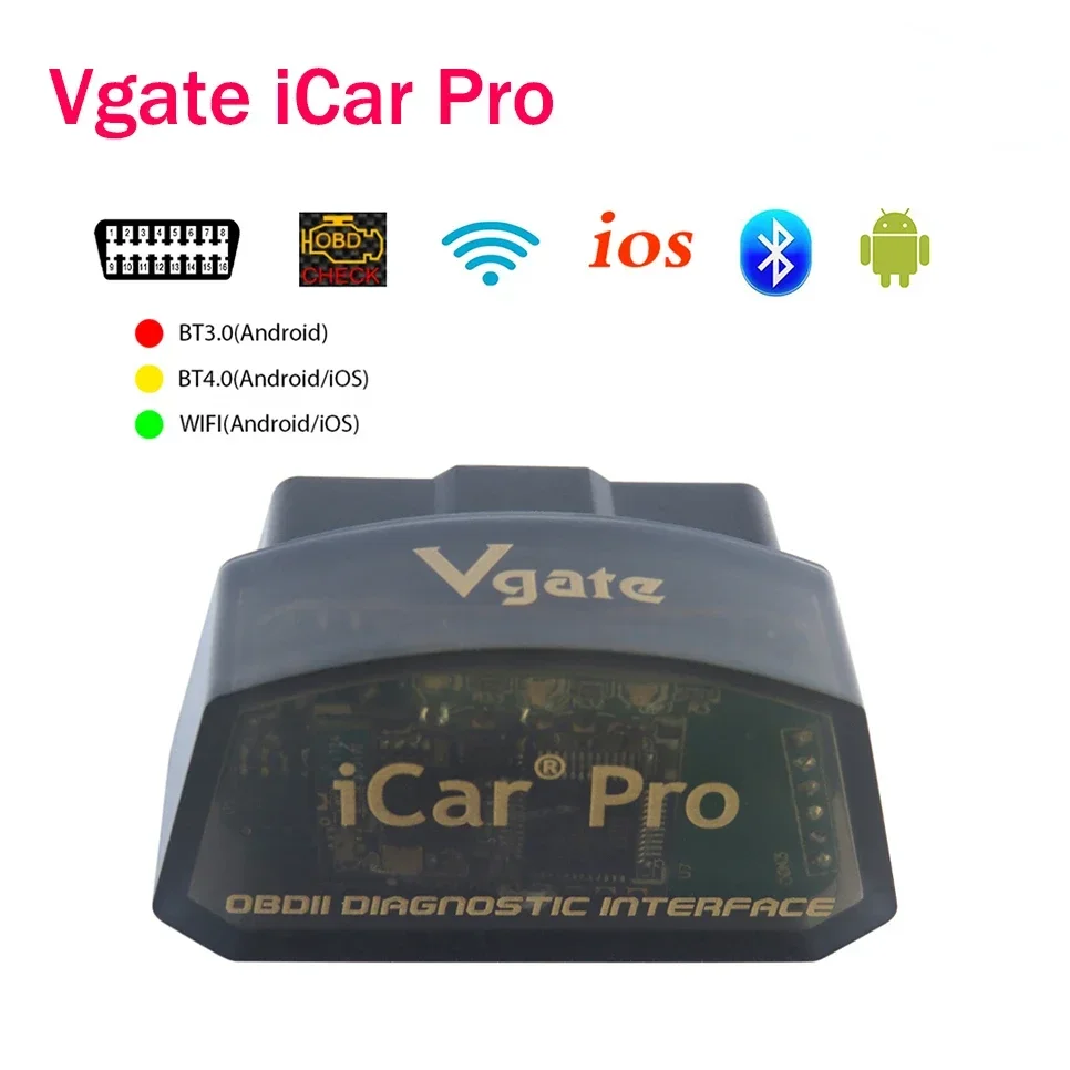 

Vgate iCar Pro elm327 V2.3 OBD 2 OBD2 Car Auto diagnostic Scanner WIFI Bluetooth 4.0 for IOS Scan Tool ODB2 PK ELM 327 V1 5