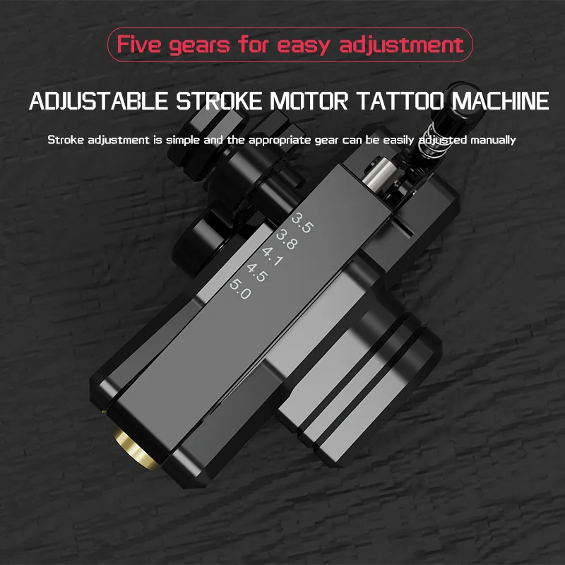 Rotary Tattoo Machine Adjustable Stroke 3.5-5mm Coreless Powerful Motor defender tattoo machine Gun tattoo motor