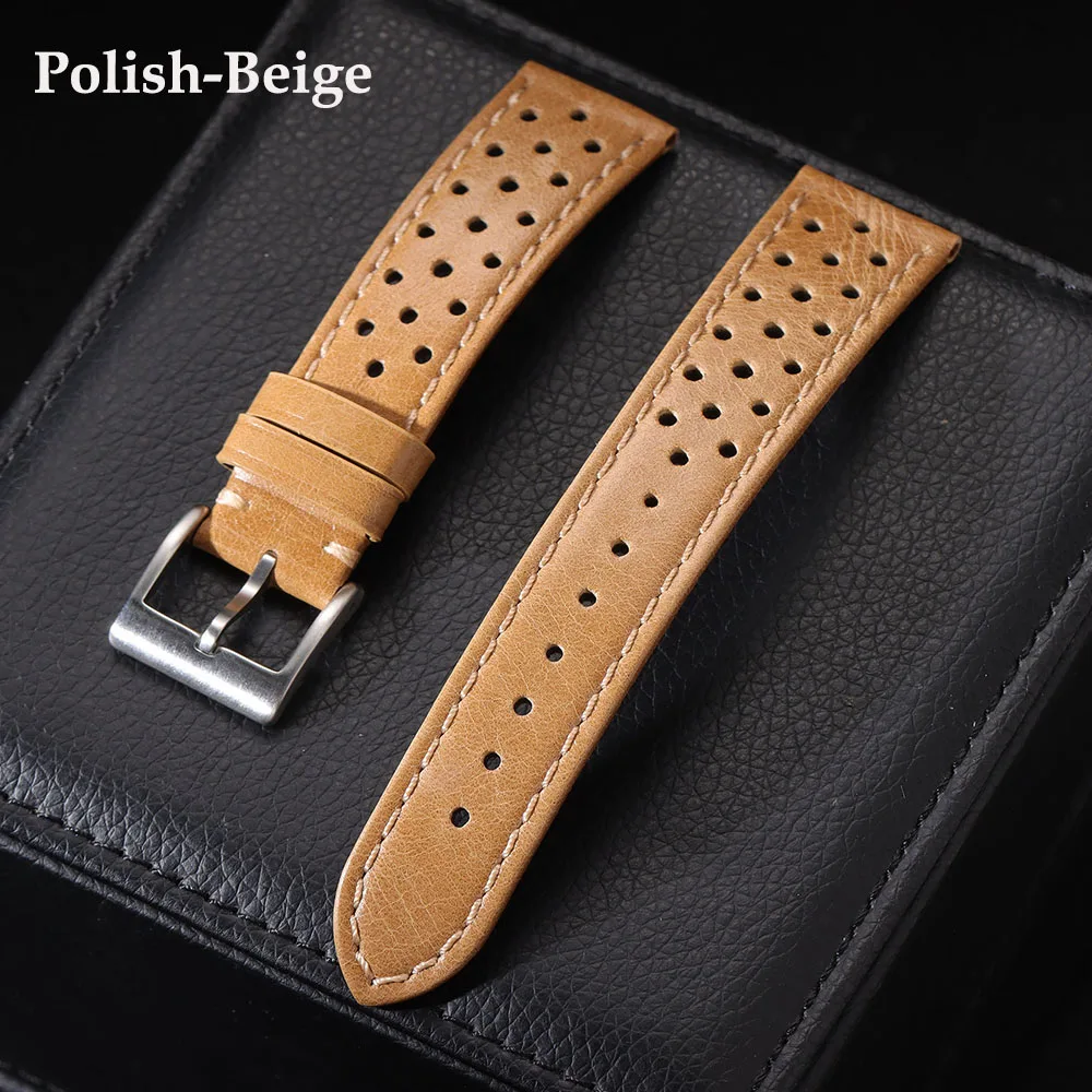 Premium Genuine Cowhide Leather Strap - Soft Breathable Retro Wristband