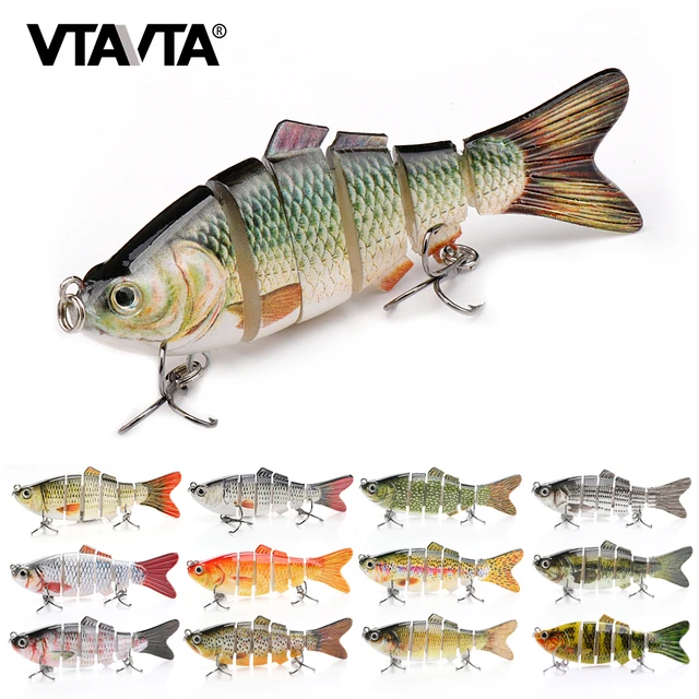 8-19g 9-segement Swimbait Pike Wobblers Crankbait Fishing Lure Multi  Jointed Hard Bait Musky Sinking Isca Artificia