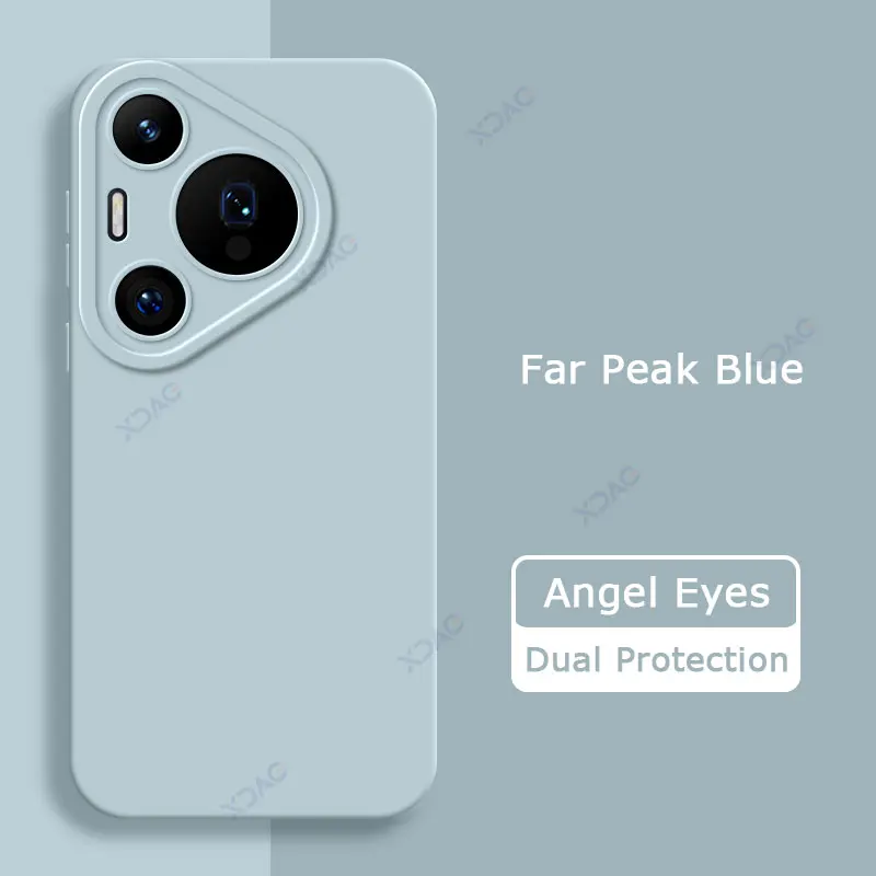 Luxury Angel Eyes Square Liquid Silicone Case Cover - 360° Soft Protective Mobile Phone Bag