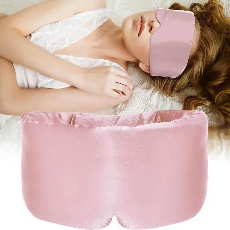 Mulberry Silk Sleep Eye Mask Eye Protection Travel Soft Sleeping Blocking Light Eye Covers Soft Padded Full Cover Eye Patches