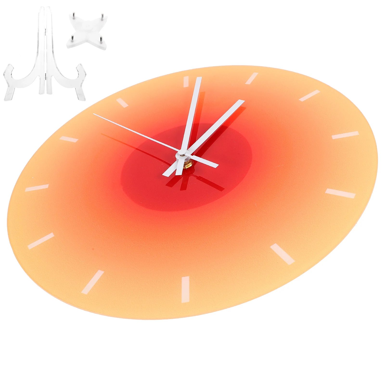 

Office Decor Round Wall Clock Bedroom Household Indoor Table Set Hanging Acrylic Modern Style