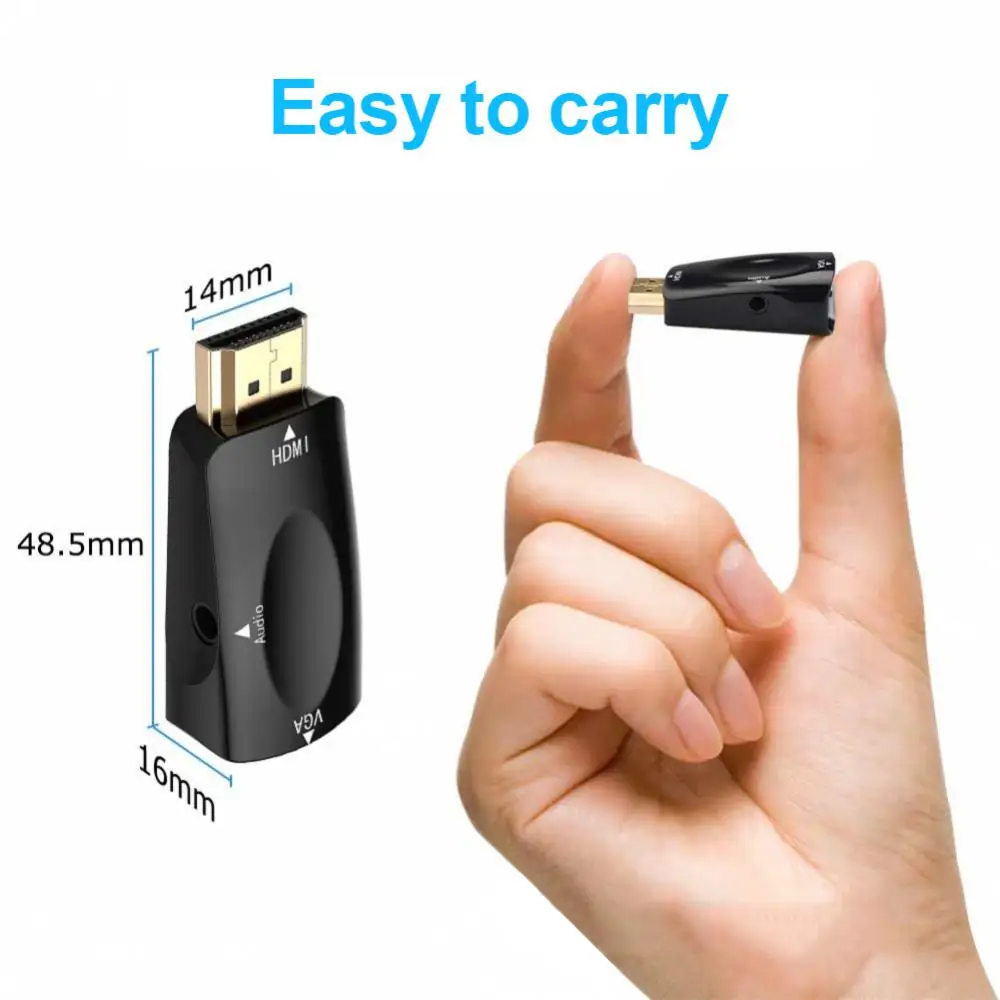 RYRA-HDMI-VGA ̺ ȯ ȣȯ, - ȯ , 3.5 Mm   HD 1080P, PC Ʈ º 