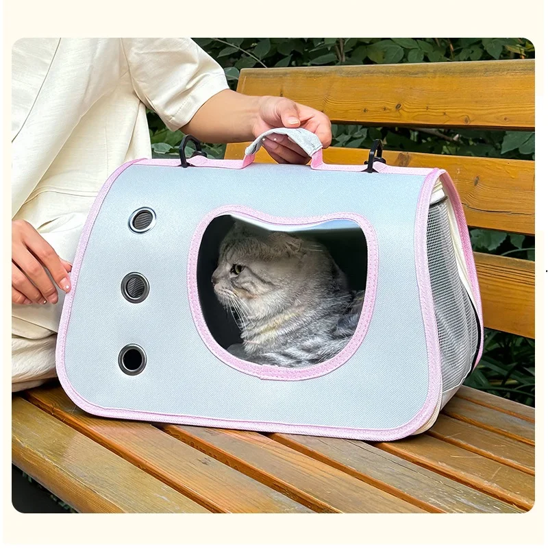 Functional Outdoor Pet Cat Folding Portable Bag Breathable Space Cabin Single Shoulder Portable Dog Backpack pet carrier backpack,pet bag,pet carrier bag