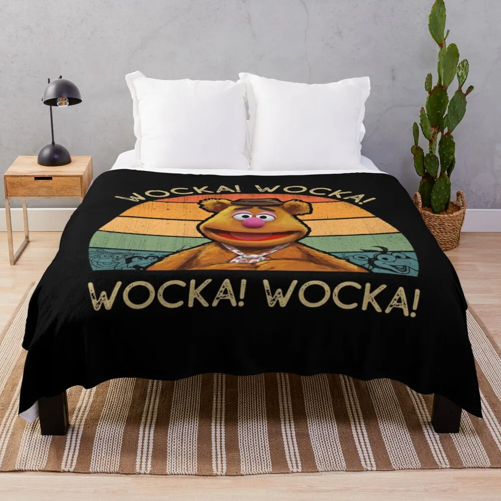 

Fozzie Wocka Bear Throw Blanket Soft Plush Plaid