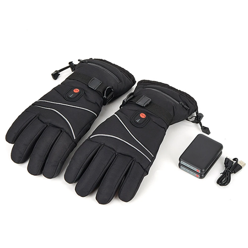 1 Pair Electric Heating Gloves Waterproof Winter Gloves Windproof Touchscreen 3 Speed Men Women for Ski Cycling for Motorcycle