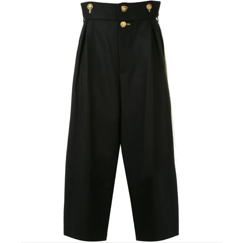 S-6XL!!2022 Spring and Autumn casual pants loose straight pants men's large size non-ironing nine cents original wide leg pant