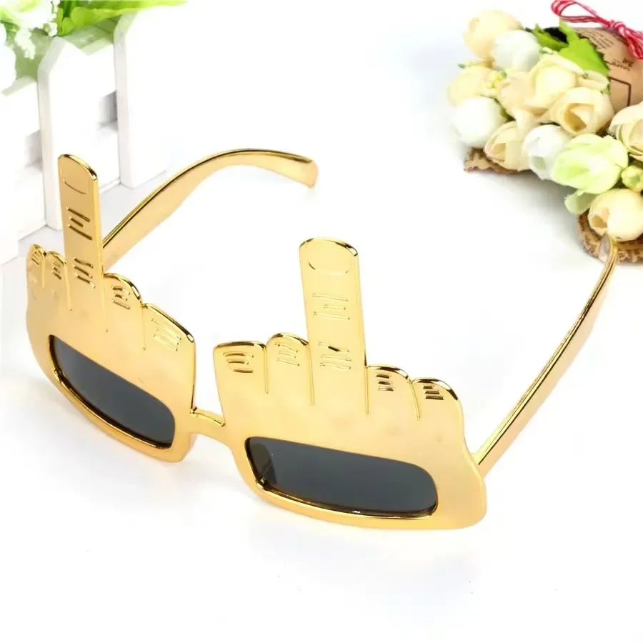 Creative Vertical Middle Finger Glasses Decoration Props Funny Sunglasses Dance Birthday Party Performance Selfie Props Glasses 4