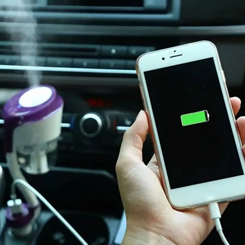 Portable Humidifier For Vehicle Small Automotive Air Freshener Diffuser Vehicle Fragrance Oil USB Scent Mist Purifier