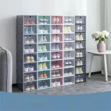  Shoebox Storage Cabinet Household Plastic Thickened Simple Shoe Cabinet Storage Artifact Shoes 6 Set 
