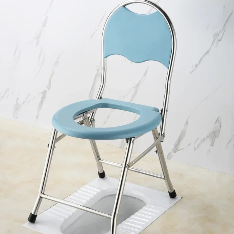 Foldable Elderly Toilet Chair  Hygienic and Movable Lavatory, Ideal for Disabled and Maternity Use, Easy to Sanitize Commode 6