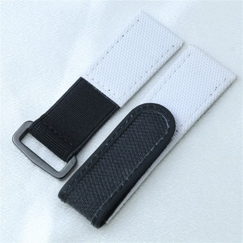 Nylon Fabric Leather Adjustable Velcro Watch Band with Hook Buckle