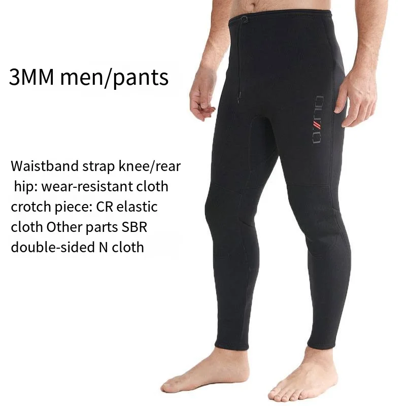 3mm Neoprene Men's Surfing Deep Dive Long Pants Keep Warm Diving Pants Winter Swimming Snorkeling Kayaking