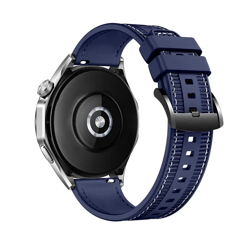 Universal 22mm Silicone & Nylon Woven Smart Watch Strap - Premium Design Bracelet